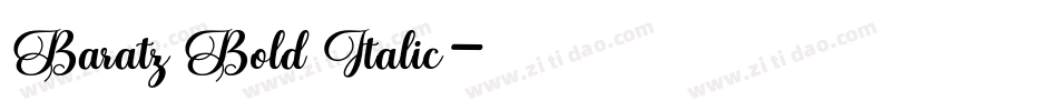 Baratz Bold Italic字体转换